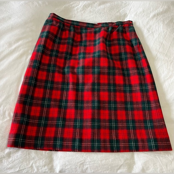 Pendleton | Women SZ 40 (XL) | VTG Blazer Skirt Suit | Lennox Tartan Wool Red - Picture 11 of 15